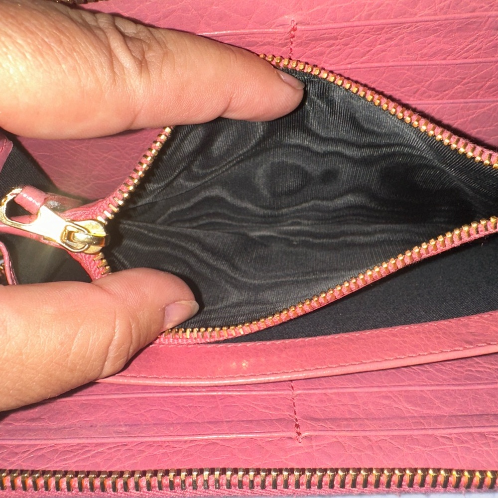 Balenciaga Long Zip Around Wallet - Pink/Coral - Authentic - Picture 12 of 16
